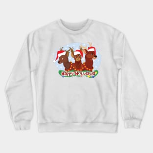 Three Christmas Deer Crewneck Sweatshirt